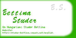 bettina studer business card